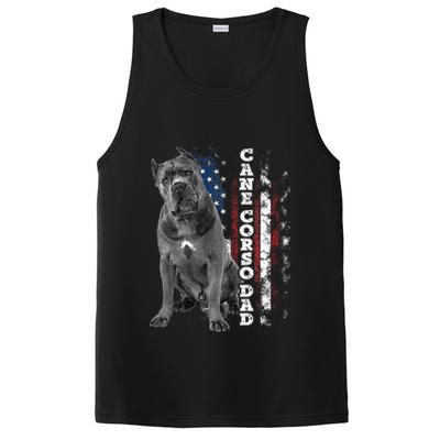 Cane Corso Dad Dog Owner Italian Mastiff Usa American Flag PosiCharge Competitor Tank