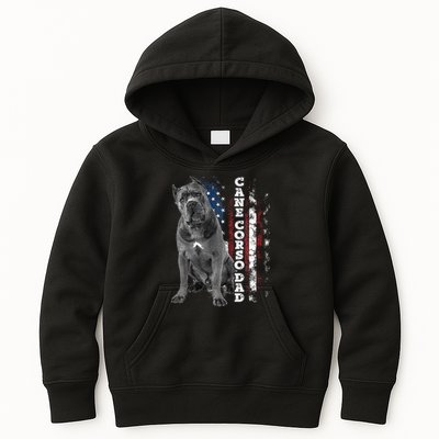 Cane Corso Dad Dog Owner Italian Mastiff Usa American Flag Kids Hoodie