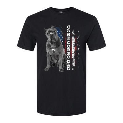 Cane Corso Dad Dog Owner Italian Mastiff Usa American Flag Softstyle® CVC T-Shirt