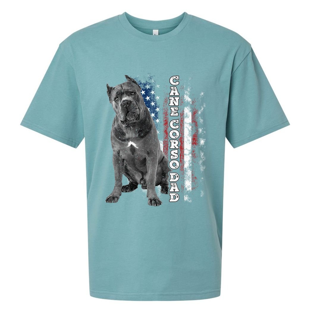 Cane Corso Dad Dog Owner Italian Mastiff Usa American Flag Sueded Cloud Jersey T-Shirt