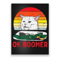 Confused Cat Dinner Table Ok Boomer Funny Meme Lover Gift Poster