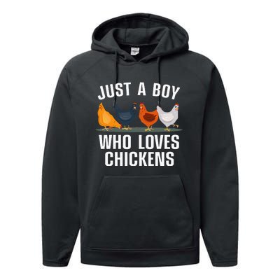 Cute Chicken Design For Farming Chicken Lover Performance Fleece Hoodie