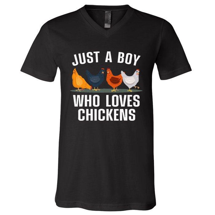 Cute Chicken Design For Farming Chicken Lover V-Neck T-Shirt