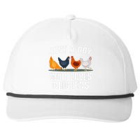 Cute Chicken Design For Farming Chicken Lover Snapback Five-Panel Rope Hat