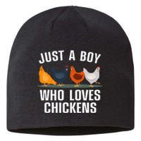 Cute Chicken Design For Farming Chicken Lover Sustainable Beanie