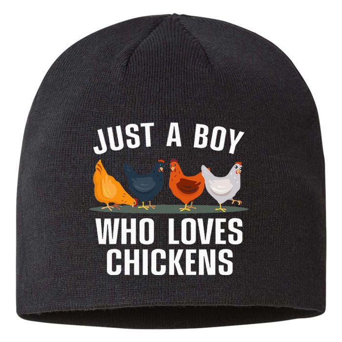 Cute Chicken Design For Farming Chicken Lover Sustainable Beanie