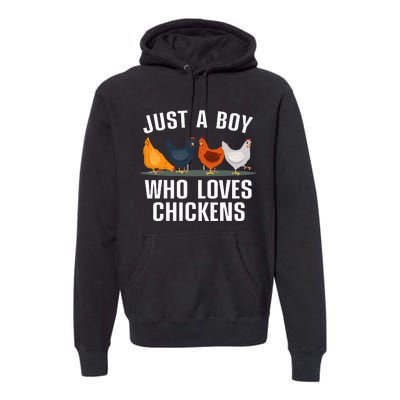 Cute Chicken Design For Farming Chicken Lover Premium Hoodie