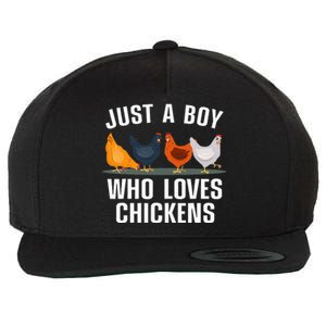 Cute Chicken Design For Farming Chicken Lover Wool Snapback Cap