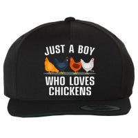 Cute Chicken Design For Farming Chicken Lover Wool Snapback Cap