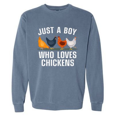 Cute Chicken Design For Farming Chicken Lover Garment-Dyed Sweatshirt