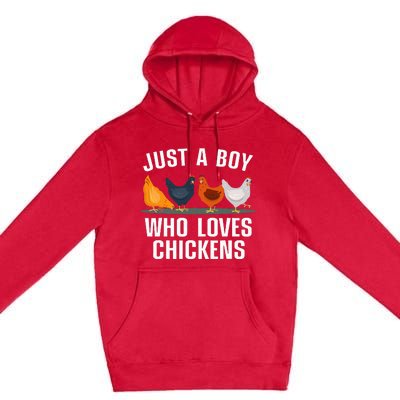 Cute Chicken Design For Farming Chicken Lover Premium Pullover Hoodie