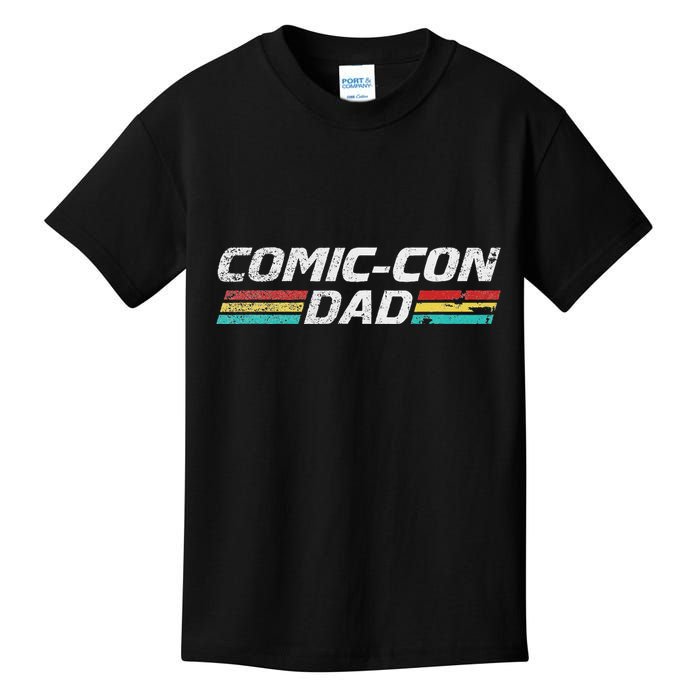 C.O.M.I.C Con Dad 80S Retro Style Distressed Kids T-Shirt