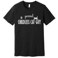 Childless Cat Dudes Scat Dad Proud Childless Cat Guy Premium T-Shirt