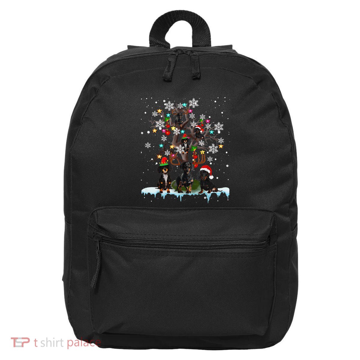 Cute Christmas Dachshund Tree Clothes Dog Lover Holiday 16 in Basic Backpack
