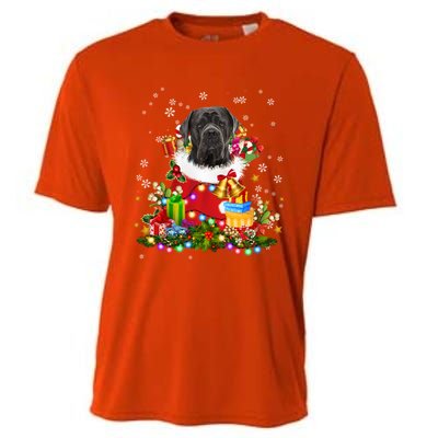 Cane Corso Dog Christmas Tree Lights Pajamas Xmas Matching Great Gift Cooling Performance Crew T-Shirt