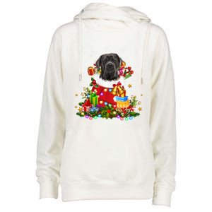 Cane Corso Dog Christmas Tree Lights Pajamas Xmas Matching Great Gift Womens Funnel Neck Pullover Hood