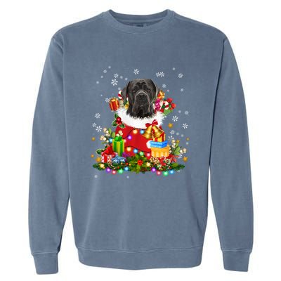 Cane Corso Dog Christmas Tree Lights Pajamas Xmas Matching Great Gift Garment-Dyed Sweatshirt