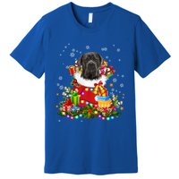 Cane Corso Dog Christmas Tree Lights Pajamas Xmas Matching Great Gift Premium T-Shirt