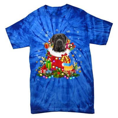 Cane Corso Dog Christmas Tree Lights Pajamas Xmas Matching Great Gift Tie-Dye T-Shirt