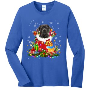 Cane Corso Dog Christmas Tree Lights Pajamas Xmas Matching Great Gift Ladies Long Sleeve Shirt