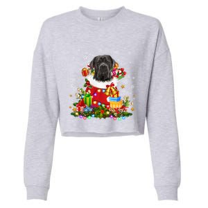 Cane Corso Dog Christmas Tree Lights Pajamas Xmas Matching Great Gift Cropped Pullover Crew