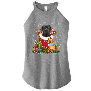 Cane Corso Dog Christmas Tree Lights Pajamas Xmas Matching Great Gift Women's Perfect Tri Rocker Tank