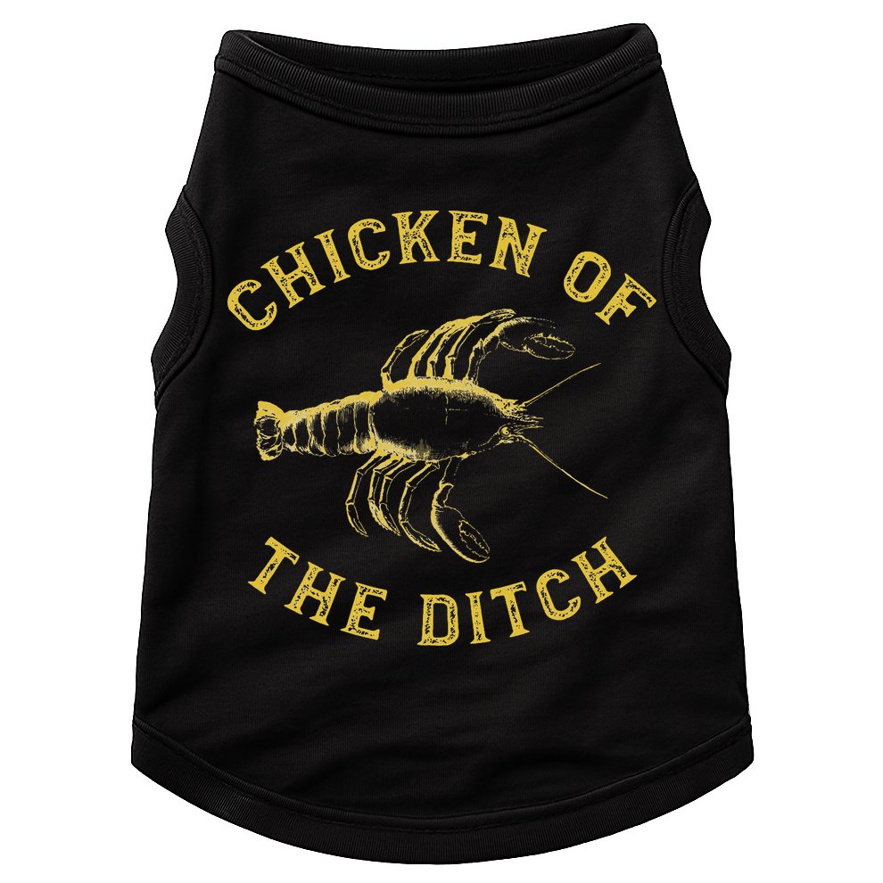 Crawfish Chicken Ditch Retro Cajun Food Gif Doggie Tank