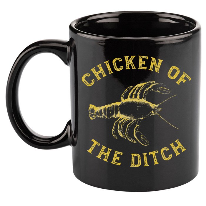 Crawfish Chicken Ditch Retro Cajun Food Gif 11oz C Handle Ceramic Mug