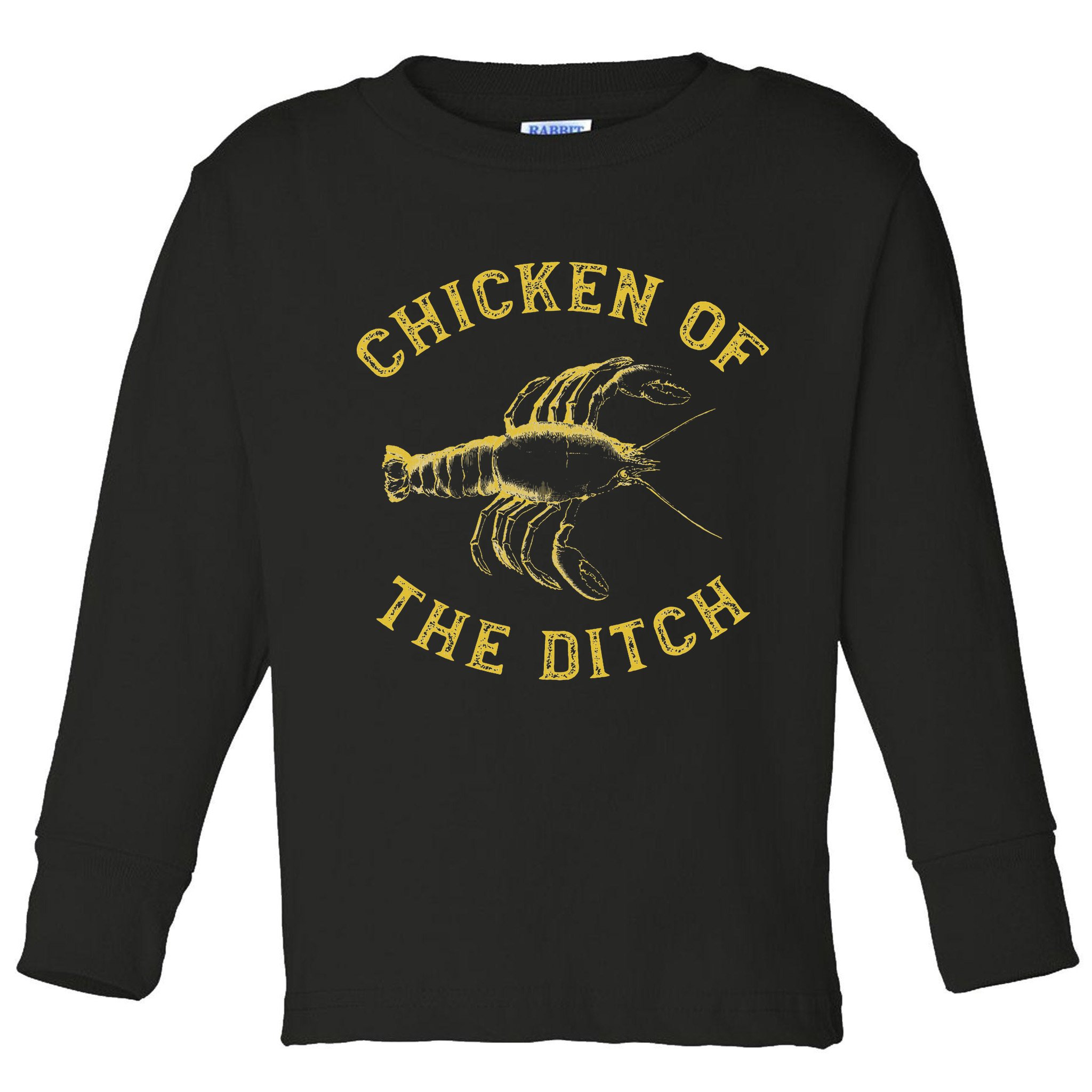 Crawfish Chicken Ditch Retro Cajun Food Gif Toddler Long Sleeve Shirt