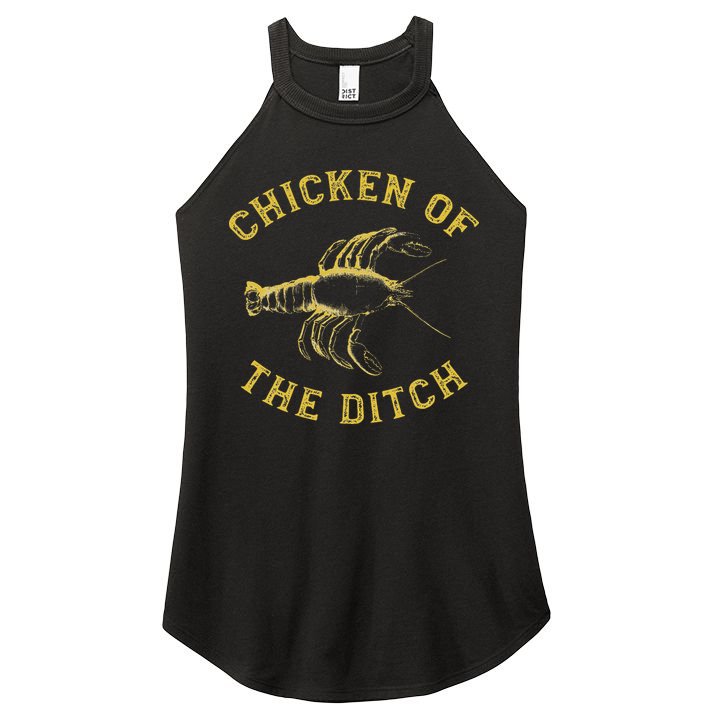 Crawfish Chicken Ditch Retro Cajun Food Gif Women's Perfect Tri Rocker Tank