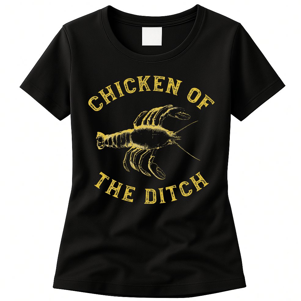 Crawfish Chicken Ditch Retro Cajun Food Gif Womens T-Shirt