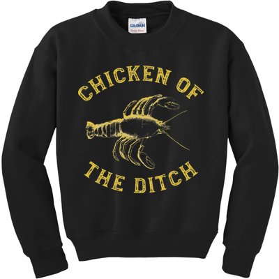 Crawfish Chicken Ditch Retro Cajun Food Gif Kids Sweatshirt