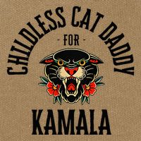 Childless Cat Daddy For Kamala Against Fascism Feminist Cotton Canvas Backpack