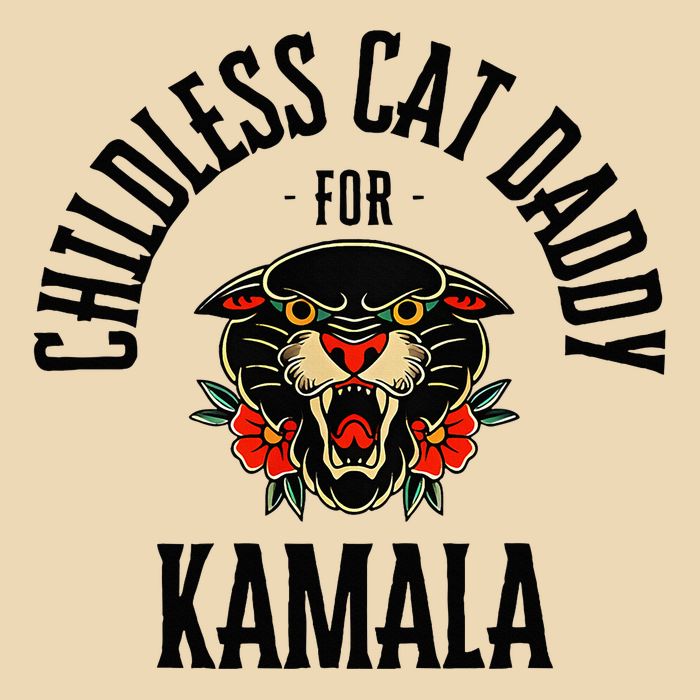 Childless Cat Daddy For Kamala Against Fascism Feminist Zip Tote Bag