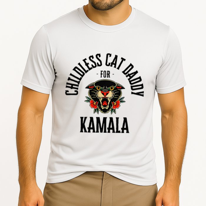 Childless Cat Daddy For Kamala Against Fascism Feminist Cooling Performance Crew T-Shirt