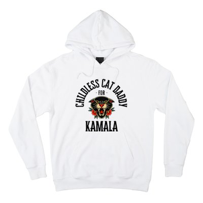 Childless Cat Daddy For Kamala Against Fascism Feminist Hoodie