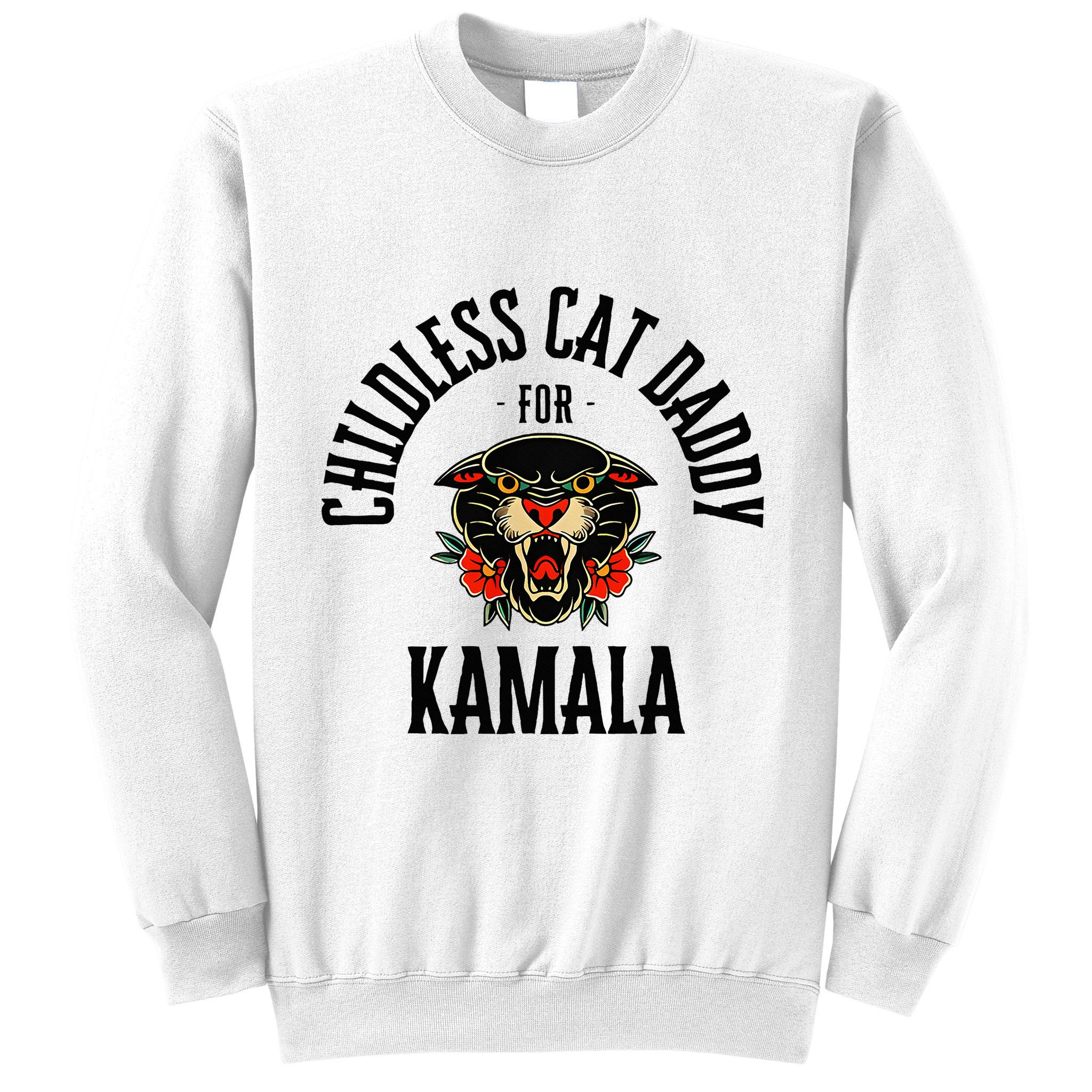 Childless Cat Daddy For Kamala Against Fascism Feminist Sweatshirt