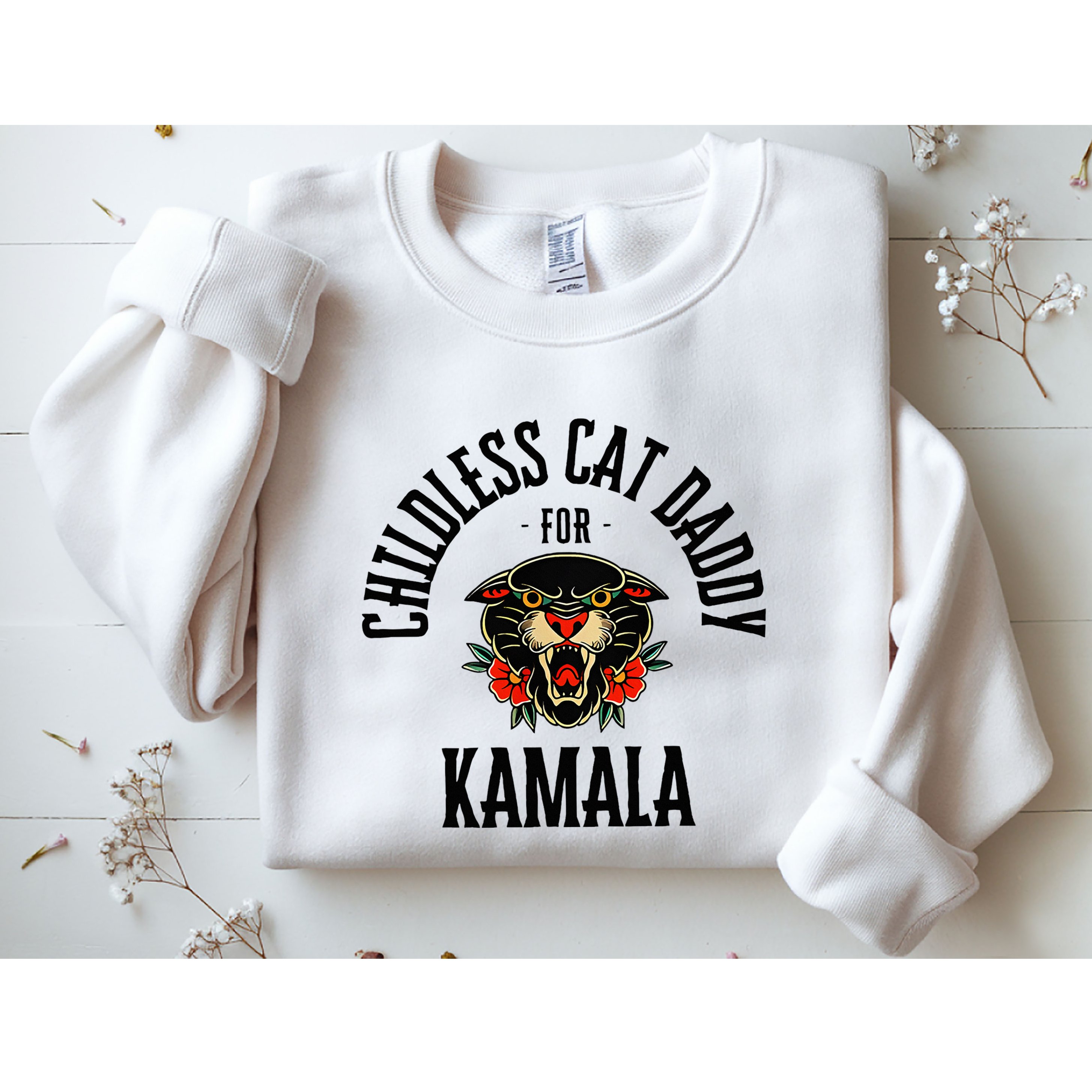 Childless Cat Daddy For Kamala Against Fascism Feminist Sweatshirt