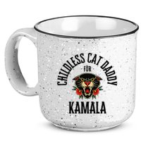 Childless Cat Daddy For Kamala Against Fascism Feminist 15oz Campfire Ceramic Mug