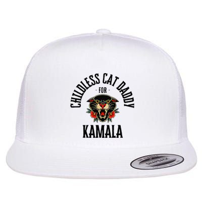 Childless Cat Daddy For Kamala Against Fascism Feminist Flatbill Hat