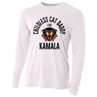 Childless Cat Daddy For Kamala Against Fascism Feminist Cooling Performance Long Sleeve Crew