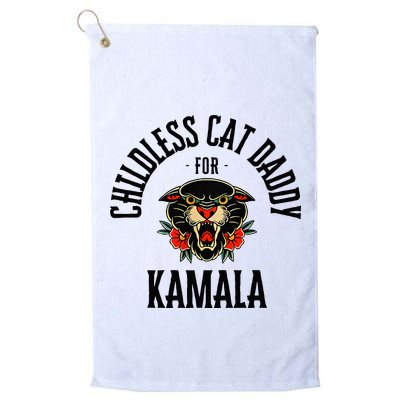 Childless Cat Daddy For Kamala Against Fascism Feminist Golf Towel