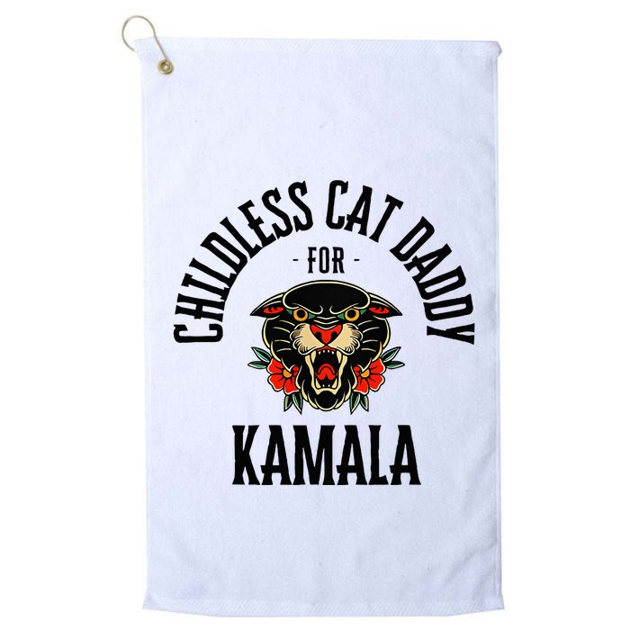 Childless Cat Daddy For Kamala Against Fascism Feminist Golf Towel