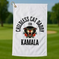 Childless Cat Daddy For Kamala Against Fascism Feminist Golf Towel