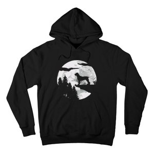 Cane Corso Dog Full Moon At Night Pet Owner Cane Corso Hoodie