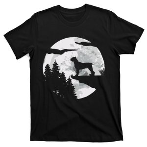 Cane Corso Dog Full Moon At Night Pet Owner Cane Corso T-Shirt