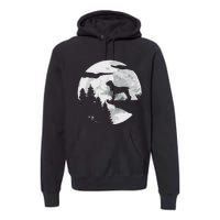 Cane Corso Dog Full Moon At Night Pet Owner Cane Corso Premium Hoodie