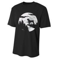 Cane Corso Dog Full Moon At Night Pet Owner Cane Corso Performance Sprint T-Shirt