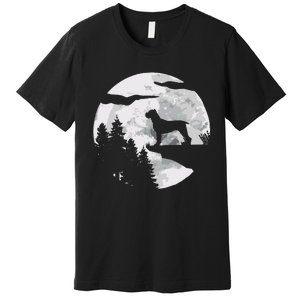 Cane Corso Dog Full Moon At Night Pet Owner Cane Corso Premium T-Shirt