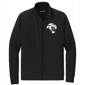 Cane Corso Dog Full Moon At Night Pet Owner Cane Corso Stretch Full-Zip Cadet Jacket